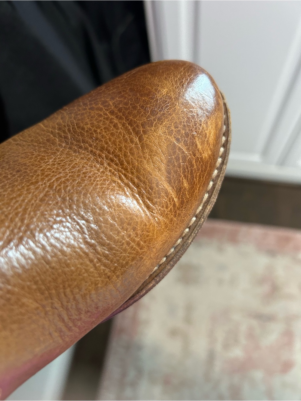 Frye Tall Brown Leather & Olive Canvas Boots - Picture 5 of 10